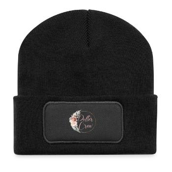 Polter Crew! Blumen Bouquet Boho Kranz - Recycelte Patch Beanie - Schwarz - Vorne