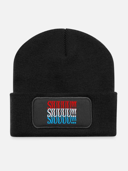 Gestört SIUUU!!! - Recycelte Patch Beanie - Schwarz