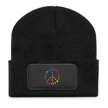 PEACESYMBOLYMUTICKOLOR - Recycled Patch Beanie - black - Front