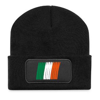 ireland flag sport football - Recycelte Patch Beanie - Schwarz - Vorne