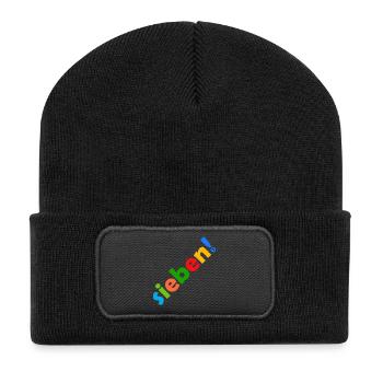 SIEBEN 7 JAHRE 7. GEBURTSTAG - Recycelte Patch Beanie - Schwarz - Vorne