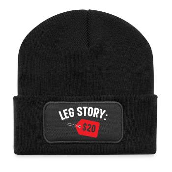 Bein Geschichte $20 Behinderung Hilfen Lustige Amp - Recycelte Patch Beanie - Schwarz - Vorne