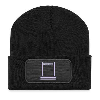Feuerwehr Reflex Rücken - Recycelte Patch Beanie - Schwarz - Vorne