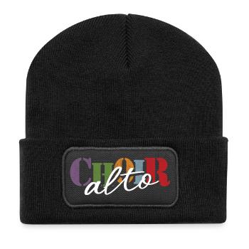 Choir -Alto singer - Recycelte Patch Beanie - Schwarz - Vorne