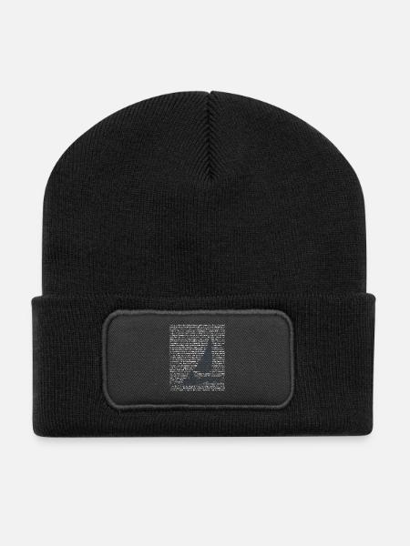 Wettergegerbter Segelboot Kapitän - Recycelte Patch Beanie - Schwarz