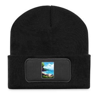 Papagayo Halbinsel Costa Rica Reiseposter - Recycelte Patch Beanie - Schwarz - Vorne