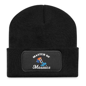 Fliesenleger Fliesensetzer Beruf Fugenleger Fliese - Recycelte Patch Beanie - Schwarz - Vorne