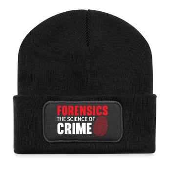 Forensik Die Wissenschaft des Verbrechens Forensis - Recycelte Patch Beanie - Schwarz - Vorne