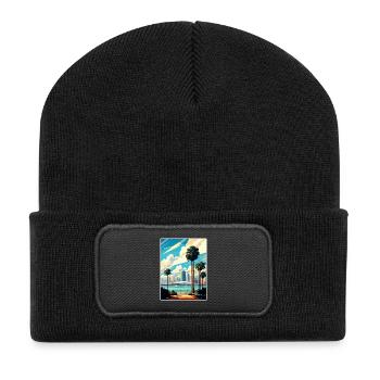 San Diego, Kalifornien, Vintage-Reiseposter, WPA-Kunst - Recycelte Patch Beanie - Schwarz - Vorne