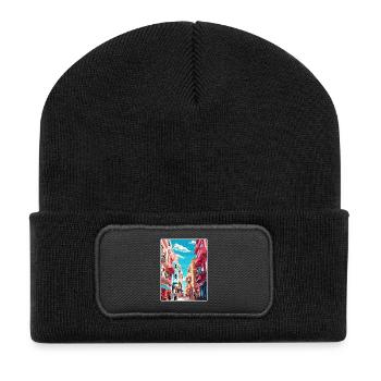 Buenos Aires Argentinien Vintage Reiseposter WPA - Recycelte Patch Beanie - Schwarz - Vorne