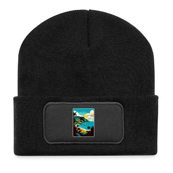 St. Vincent und die Grenadinen Karibik Reisen - Recycelte Patch Beanie - Schwarz - Vorne