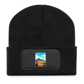 Four Peaks Wilderness Area Arizona Reiseposter - Recycelte Patch Beanie - Schwarz - Vorne