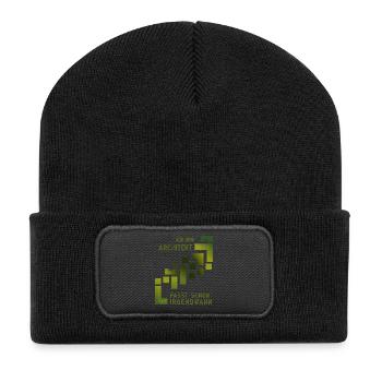 Architekt - Recycelte Patch Beanie - Schwarz - Vorne