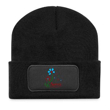 Sorry, es tut mir leid - Recycelte Patch Beanie - Schwarz - Vorne