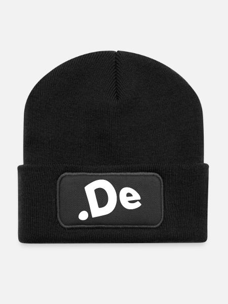 Deutschland Internetcode des Landes - Recycelte Patch Beanie - Schwarz