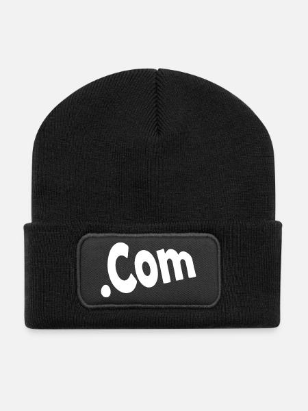 USA-Länder-Internetvorwahl - Recycelte Patch Beanie - Schwarz