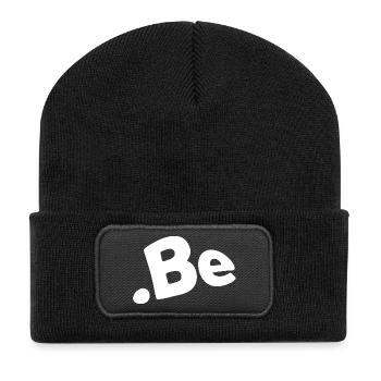 Belgien Internet-Code des Landes - Recycelte Patch Beanie - Schwarz - Vorne