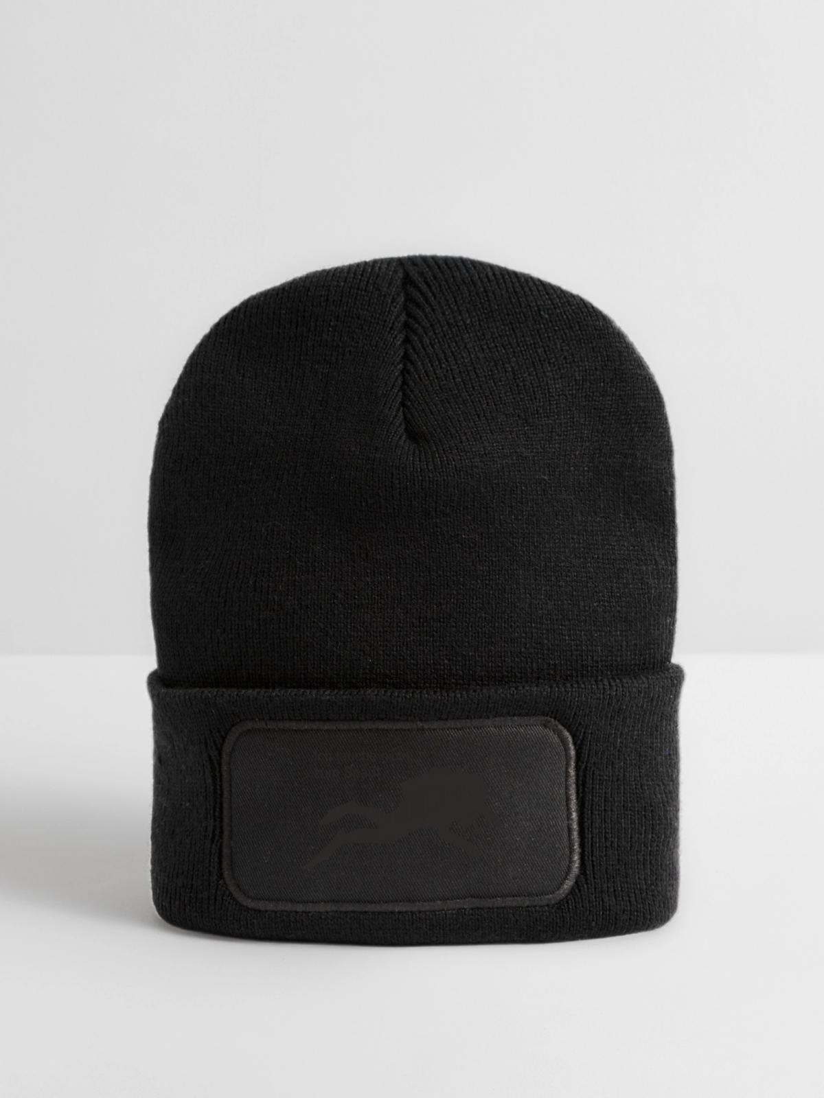 Spass - Recycelte Patch Beanie - Schwarz - Vorne