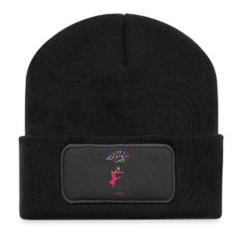 Lass uns Tango tanzen - Recycelte Patch Beanie - Schwarz - Vorne