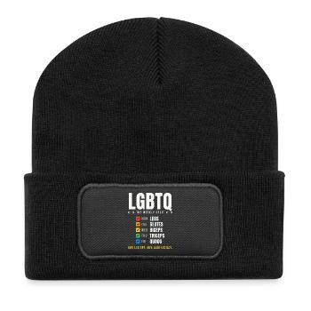 LGBTQ The Weekly Split Trainingsplan - Recycelte Patch Beanie - Schwarz - Vorne