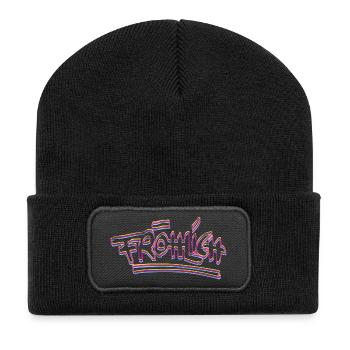 Fröhlich Neon Graffiti - Recycelte Patch Beanie - Schwarz - Vorne