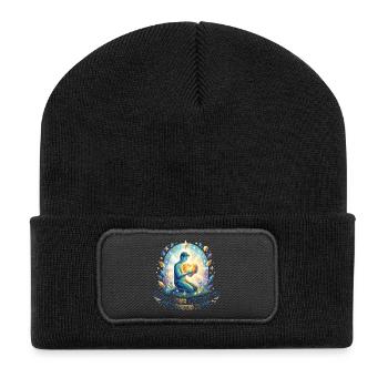 Du_musst_nichts_besonderes_zun_um_besonders_zu_ - Recycelte Patch Beanie - Schwarz - Vorne