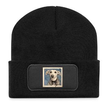 Ein Blick sagt alles... - Recycelte Patch Beanie - Schwarz - Vorne