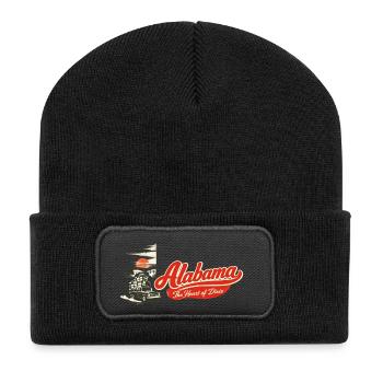 Alabama Retro Vintage Pickup Truck Heart of Dixie - Recycelte Patch Beanie - Schwarz - Vorne