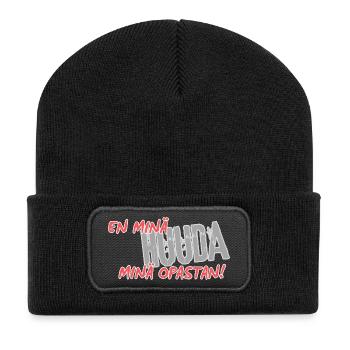 Ich SCHREIE nicht, ich führe! - Recycelte Patch Beanie - Schwarz - Vorne