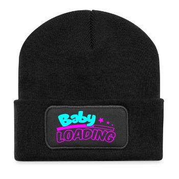 Baby Loading Neon Logo - Recycelte Patch Beanie - Schwarz - Vorne