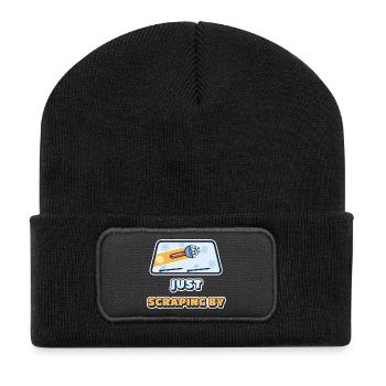 Ich komme gerade so über die Runden - Recycelte Patch Beanie - Schwarz - Vorne