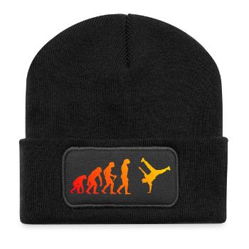 Geschenkidee für einen Hip-Hop-Tänzer mit B-Boying - Recycelte Patch Beanie - Schwarz - Vorne