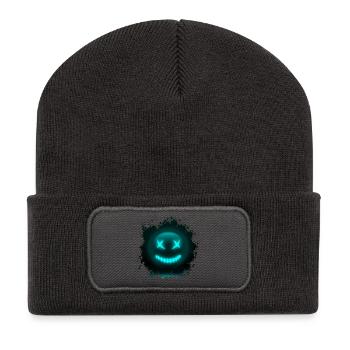 Bluemoji - Recycelte Patch Beanie - Dunkelgrau - Vorne
