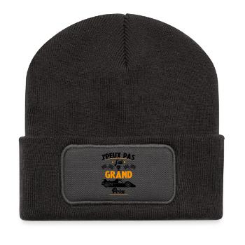 Je peux pas j'ai Grand Prix - Beanie recyclé à patch - charbon - Devant