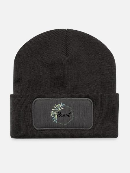 Braut - Junggesellinnenabschied - Recycelte Patch Beanie - Dunkelgrau