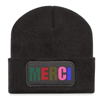 Vielen Dank - Recycelte Patch Beanie - Dunkelgrau - Vorne