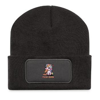 Pizza-Corn - Recycled Patch Beanie - dark grey - Front