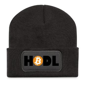 Bitcoin Revolution – Hold the Future - Recycled Patch Beanie - dark grey - Front