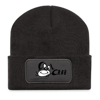 Cool Crab Coole Krabbe baby lustiges Bild funny - Recycelte Patch Beanie - Dunkelgrau - Vorne