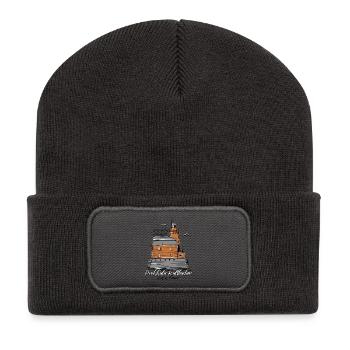 CARROT KALLBÅDA LEUCHTTURMPRODUKTE UND GESCHENKE - Recycelte Patch Beanie - Dunkelgrau - Vorne