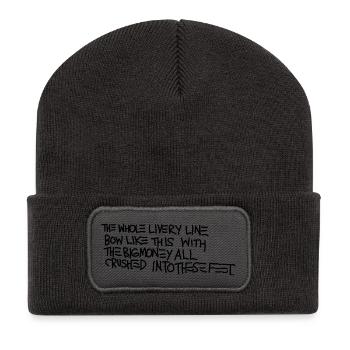 Basquiat - Recycelte Patch Beanie - Dunkelgrau - Vorne