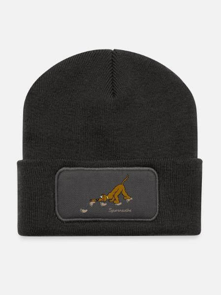 Spurensuche - Recycelte Patch Beanie - Dunkelgrau