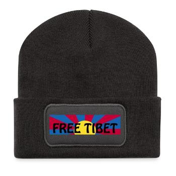 free tibet - Recycelte Patch Beanie - Dunkelgrau - Vorne
