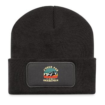 I can't I have great price - Recycled Patch Beanie - dark grey - Front