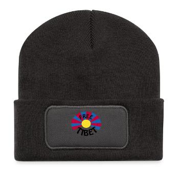 free tibet - Recycelte Patch Beanie - Dunkelgrau - Vorne