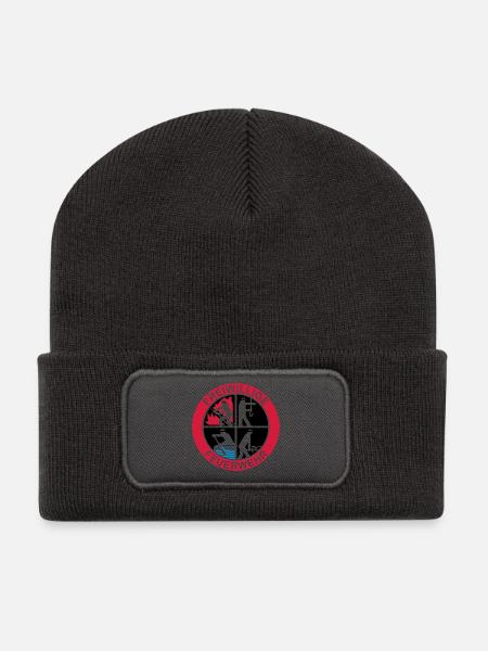 Freiwillige Feuerwehr Logo 3farbig - Recycelte Patch Beanie - Dunkelgrau