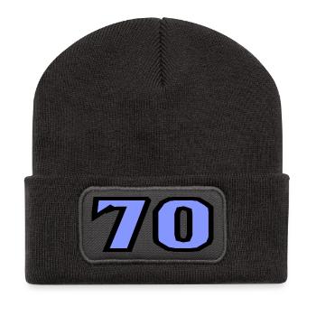 70. 70 JAHRE. 70-JÄHRIGES JUBILÄUM. 70-JÄHRIGES JUBILÄUM. - Recycelte Patch Beanie - Dunkelgrau - Vorne