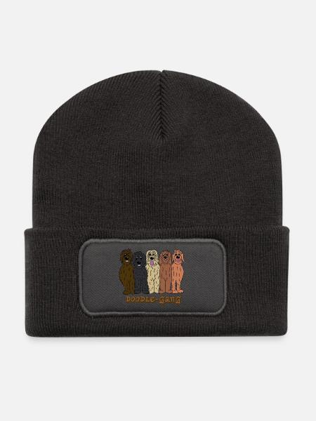 Doodle Gang - Recycelte Patch Beanie - Dunkelgrau