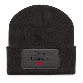 J'aime l'auvergne - Beanie recyclé à patch - charbon - Devant