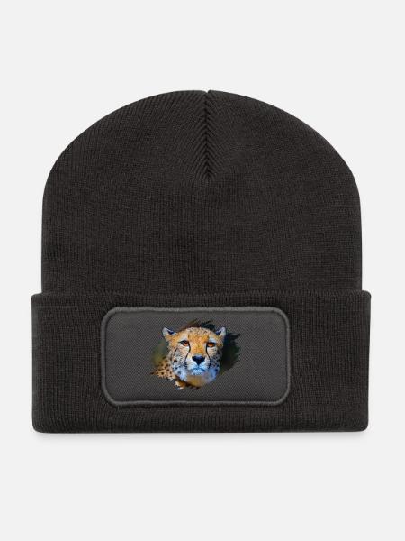 Gepard - Recycelte Patch Beanie - Dunkelgrau